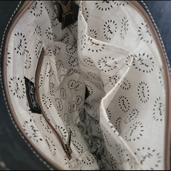 Myra shoulder bag upcycled leather handbag cow print trend boho western trending - Picture 8 of 16